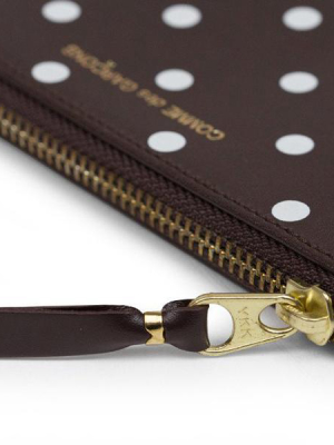 Comme Des Garcons Sa8100 Polka Dot Wallet - Brown