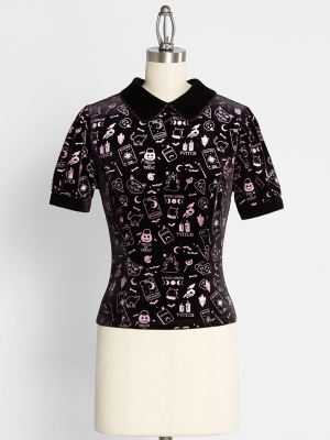 Modcloth X Collectif Oh So Spooky Top