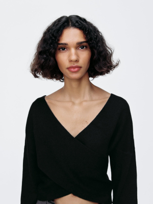 Surplice Sweater