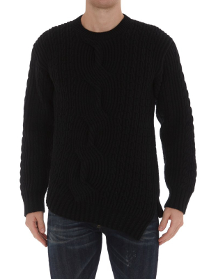 Alexander Mcqueen Asymmetric Knitted Jumper