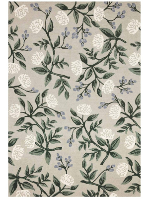 Loloi Rifle Paper Co. Joie Rug - Peonies Grey