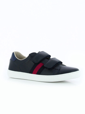 Gucci Kids Touch Strap Web Low-top Sneakers