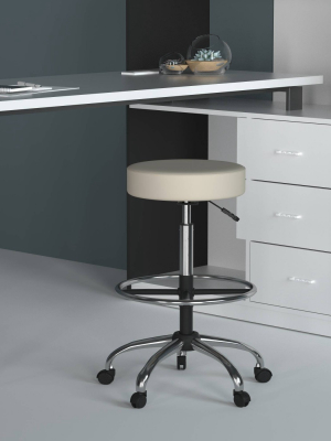 Caressoft Medical/drafting Stool Beige - Boss Office Products