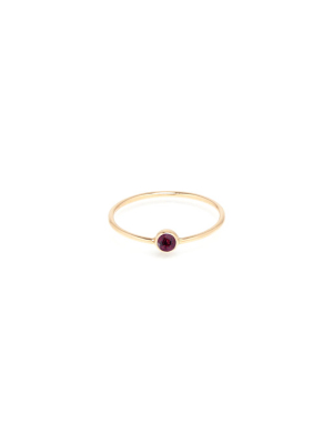 14k Garnet Bezel Ring | January Birthstone