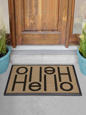 Hello Light Coir Doormat