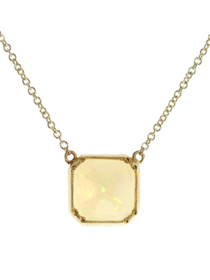 Maman Square Bezel Opal Necklace