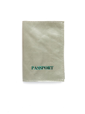 Passport Cover - Pearl Green/forrest Green