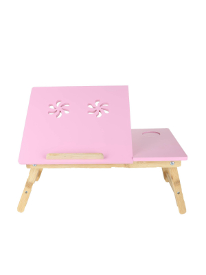 Coolpad Flip Top Adjustable Laptop Desk For Bed Tray Pink - Mind Reader