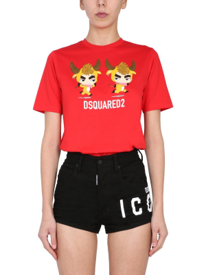 Dsquared2 Graphic Print Crewneck T-shirt