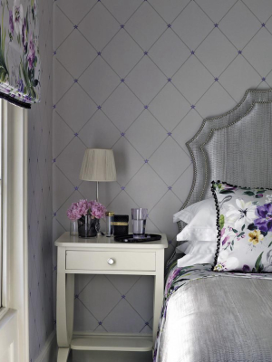 Torosay Wallpaper In Purple And Stone By Nina Campbell For Osborne & Little