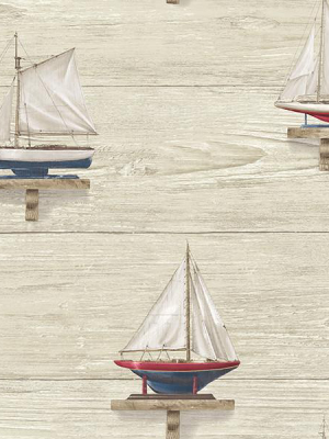 Set Sail Beige Wood Wallpaper From The Seaside Living Collection By Brewster Home Fashions