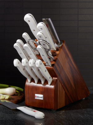 Wusthof ® Gourmet White 16-piece Knife Block Set