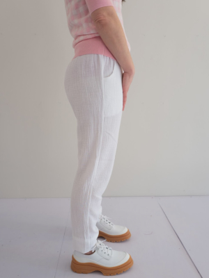 Natalie Busby - Travel Pant: White