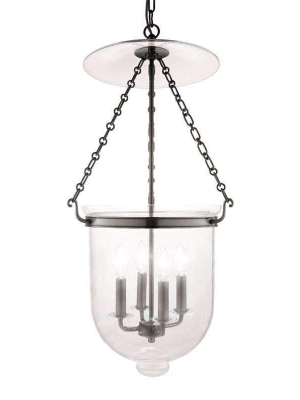 Hampton 4 Light Pendant Historic Nickel