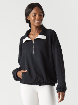 Complex Quarter Zip: Black