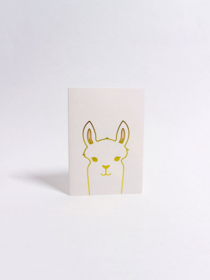 Llama Foil Card