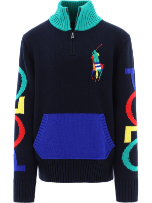 Ralph Lauren Kids Colour-block Logo Knit Sweater