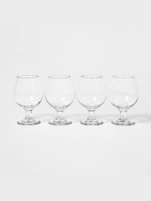 16oz 4pk Glass Tulip Beer Glasses - Threshold™