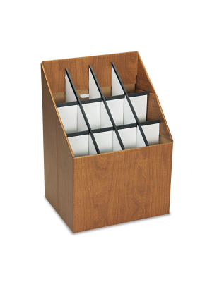 Safco Corrugated Roll Files 12 Compartments 15w X 12d X 22h Woodgrain 3079