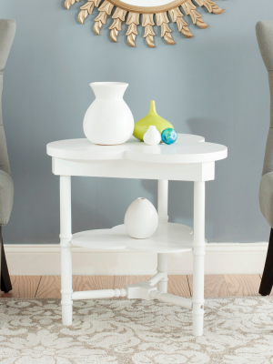 Clover End Table - White - Safavieh