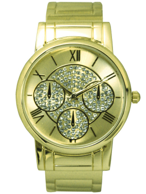 Olivia Pratt Stainless Steel Crystal Detail Bangle Watch