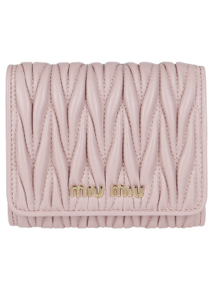 Miu Miu Matelassé Trifold Wallet