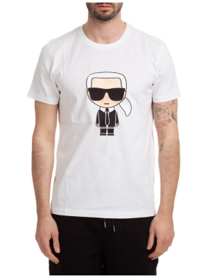 Karl Lagerfeld Ikonik Embroidered Round Neck T-shirt