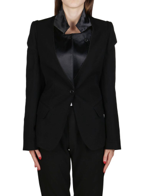 Ann Demeulemeester Contrasting Trim Blazer