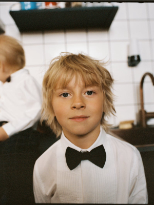 Pleated Shirt With Bowtie