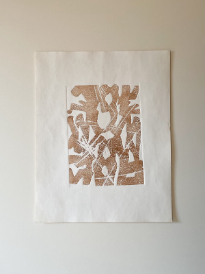 Woodcut Print - Brown