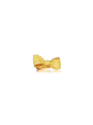 Bow Yellow Sapphire Ring – Small