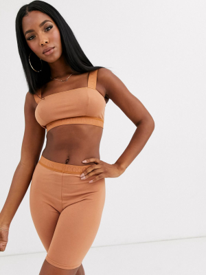 Nubian Skin Cocoa By Ns Nude Bandeau Bralette In Light