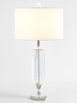 Global Views Crystal Pentagonal Table Lamp - Clear