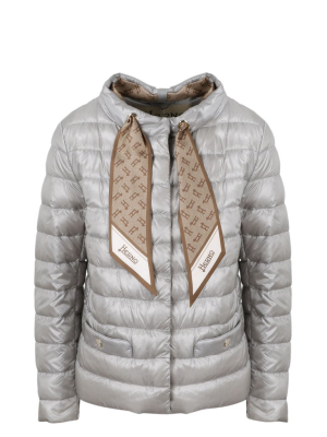 Herno Scarf Detail Puffer Jacket