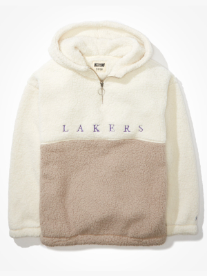 Tailgate Women's La Lakers Colorblock Sherpa Hoodie