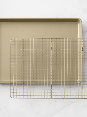 Williams Sonoma Goldtouch® Non-corrugated Half Sheet Pan With Rack