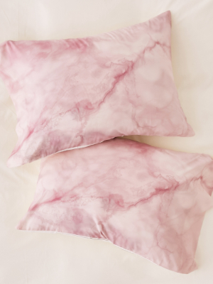 Chelsea Victoria For Deny Rose Gold Marble Pillowcase Set