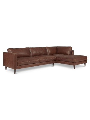 Cheviot Arm Right Sectional In Belle Boot