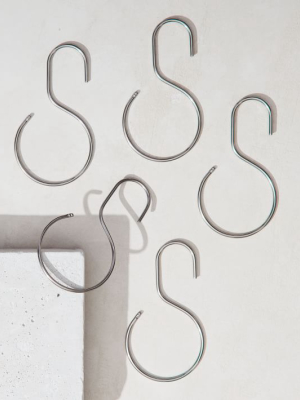 Quiet Town Shower Curtain Rings - Stainless Steel