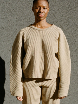 Baserange Kai Sweater In Camel