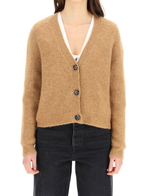 Ganni Cropped Boxy Cardigan