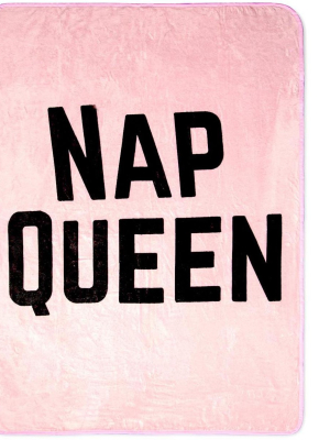 Just Funky Nap Queen Fleece Throw Blanket | 45 X 60 Inch Cozy Lightweight Blanket