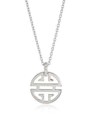 Silver Shou Pendant Necklace With Diamond Bale