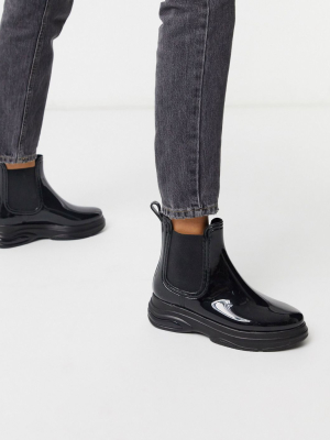 Asos Design Given Sporty Wellies In Black