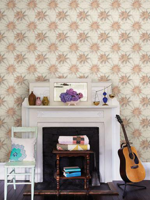 Iris Coral Shibori Wallpaper From The Kismet Collection By Brewster Home Fashions