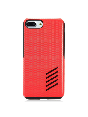 Insten Hard Hybrid Tpu Case For Apple Iphone 8 Plus / Iphone 7 Plus (5.5")- Red/black By Eagle