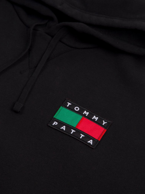 Patta X Tommy Hoodie - Black/ Highriskred