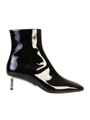 Off-white Square-toe Ankle Boots