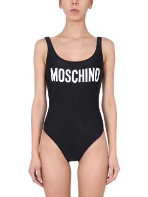 Moschino Logo Print One-piece Swimsuit