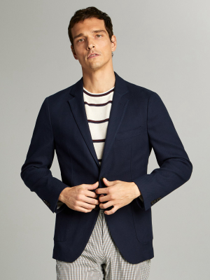 Sutton Italian Pique Sportcoat In Navy